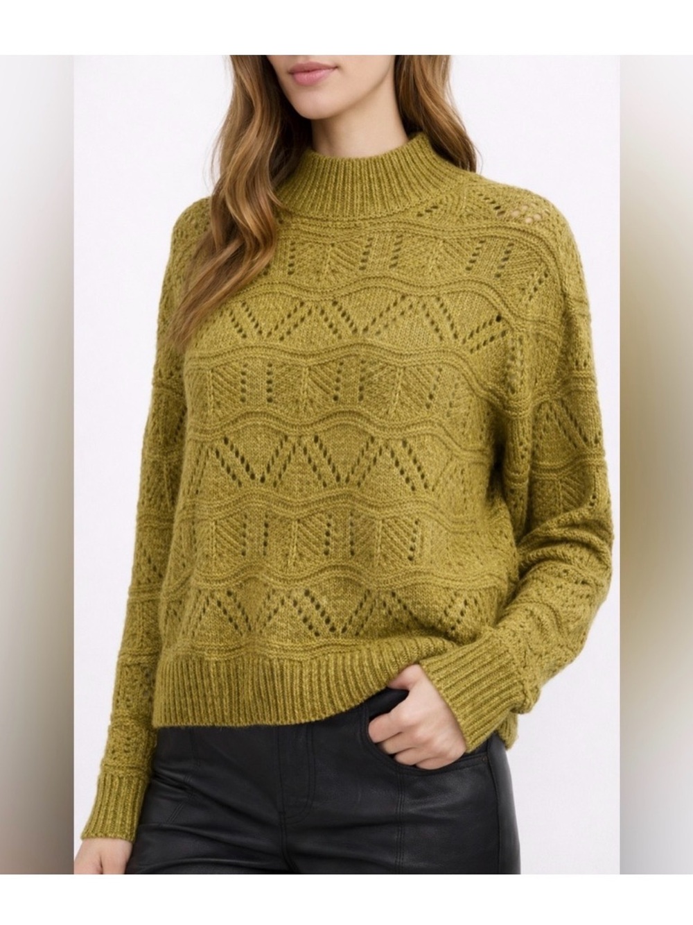 KAFFE Kajane Knit Pullover – Moss Green – NWT – Size M